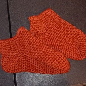 Terracotta Colored Handmade Toddler Socks